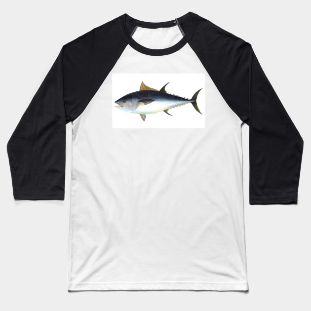 Bluefin Tuna illustration Baseball T-Shirt by Bravuramedia